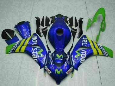 2008-2011 Blue Yellow Green MoviStar Castrol Honda CBR1000RR Motorcycle Fairings UK Stores