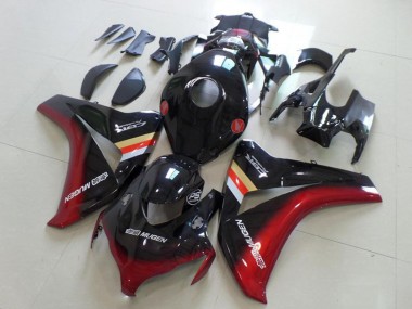 2008-2011 Glossy Black Red Mugen Honda CBR1000RR Motorcycle Fairings UK Stores