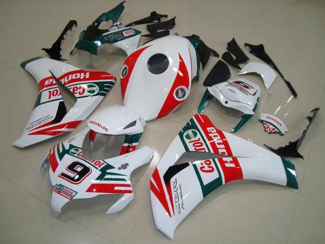 2008-2011 White Red Dark Green Castrol No 9 Honda CBR1000RR Motorcycle Fairings UK Stores
