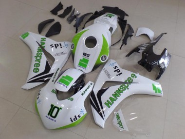 2008-2011 White Green Glossy Black Hannspree 10 Honda CBR1000RR Motorcycle Fairings UK Stores