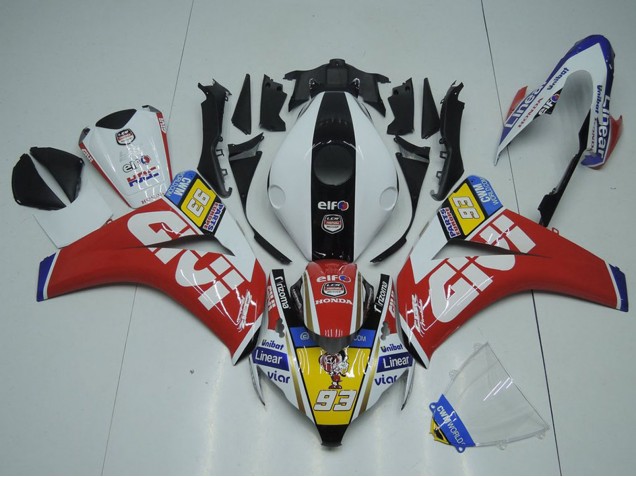 2008-2011 White Red Yellow Black Givi 93 Honda CBR1000RR Motorcycle Fairings UK Stores