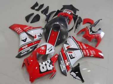 2008-2011 White Red Matte Black Dunlop Fiamm 88 Honda CBR1000RR Motorcycle Fairings UK Stores