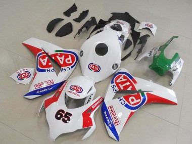 2008-2011 White Red Blue Pata 65 Honda CBR1000RR Motorcycle Fairings UK Stores