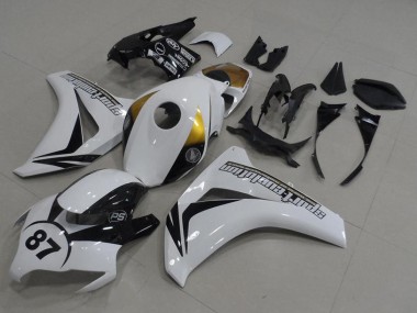 2008-2011 White Gold Glossy Black 87 Honda CBR1000RR Motorcycle Fairings UK Stores