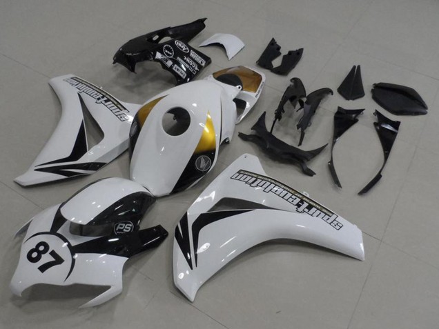 2008-2011 White Gold Glossy Black 87 Honda CBR1000RR Motorcycle Fairings UK Stores