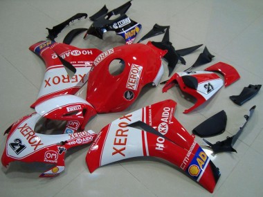 2008-2011 White Red Xerox 21 Honda CBR1000RR Motorcycle Fairings UK Stores