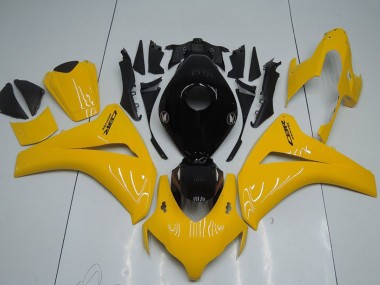 2008-2011 Yellow Glossy Black Honda CBR1000RR Motorcycle Fairing Kits UK Stores
