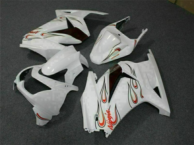 2008-2012 White Red Kawasaki EX250 Motorcycle Fairings UK Stores