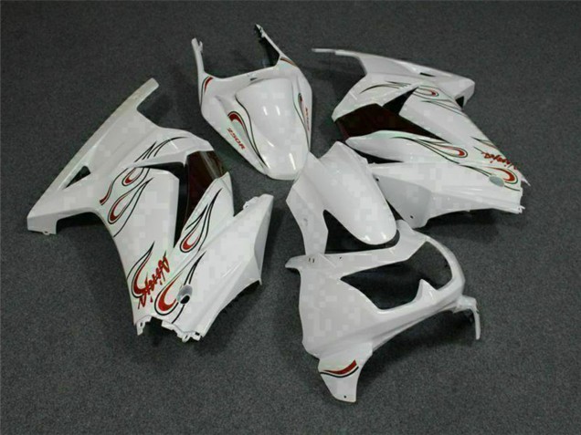 2008-2012 White Red Kawasaki EX250 Motorcycle Fairings UK Stores