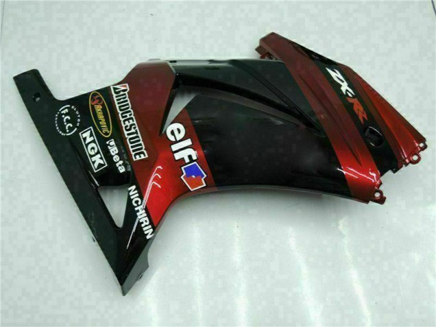 2008-2012 Glossy Black Maroon Red Kawasaki EX250 Motorcycle Fairings UK Stores