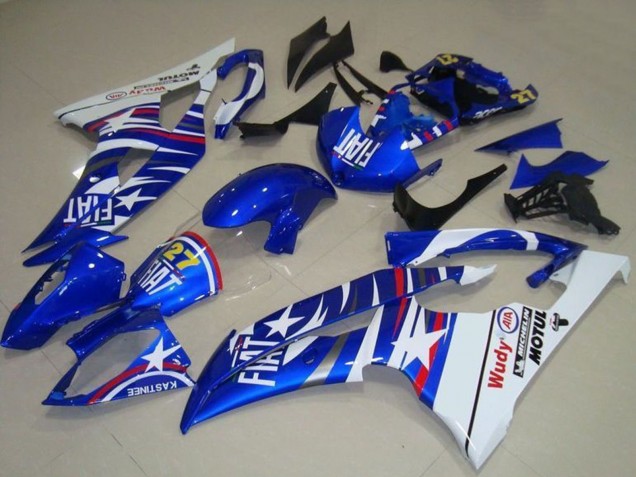 2008-2016 White Blue Fiat Motul Michelin 27 Yamaha YZF R6 Motorcycle Fairings UK Stores