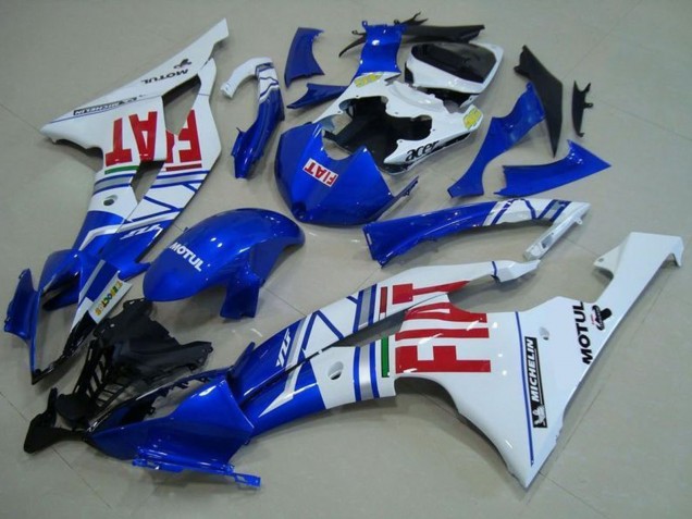 2008-2016 White Blue Red Fiat Motul Michelin Yamaha YZF R6 Motorcycle Fairings UK Stores
