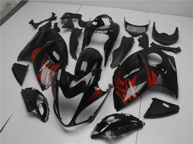2008-2020 Glossy Black Red Suzuki GSXR 1300 Hayabusa Motorcycle Fairings UK Stores
