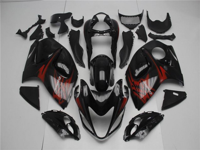 2008-2020 Glossy Black Red Suzuki GSXR 1300 Hayabusa Motorcycle Fairings UK Stores