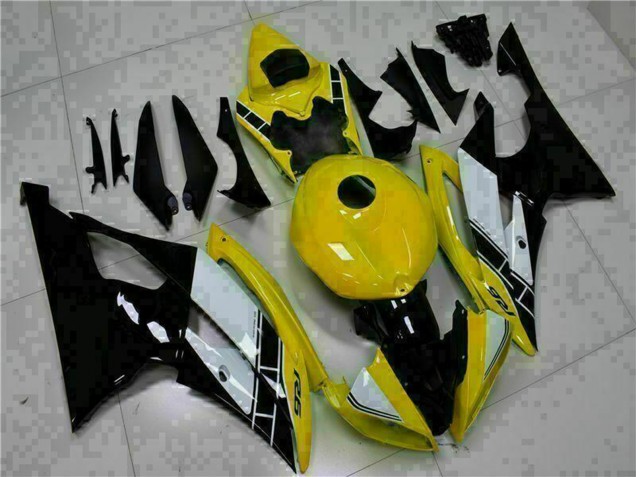 2008-2016 Yellow White Glossy Black Yamaha YZF R6 Motorcycle Fairings UK Stores