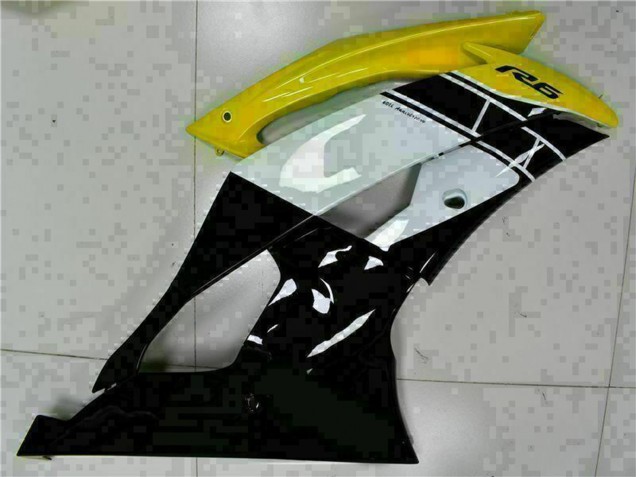 2008-2016 Yellow White Glossy Black Yamaha YZF R6 Motorcycle Fairings UK Stores
