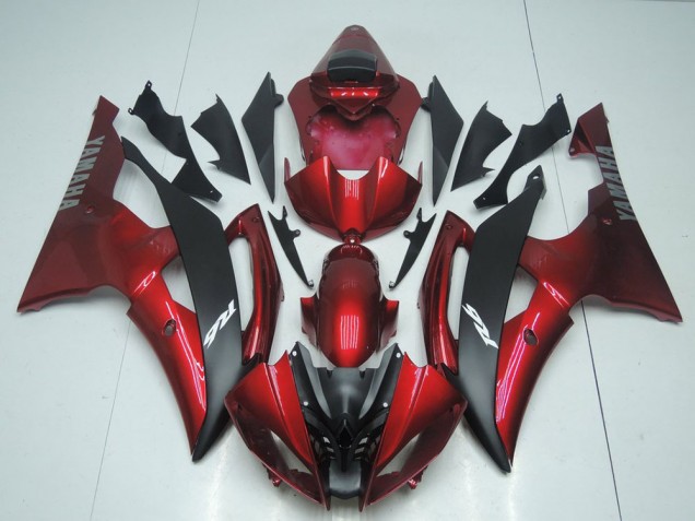 2008-2016 Red Matte Black Yamaha YZF R6 Motorcycle Fairing UK Stores