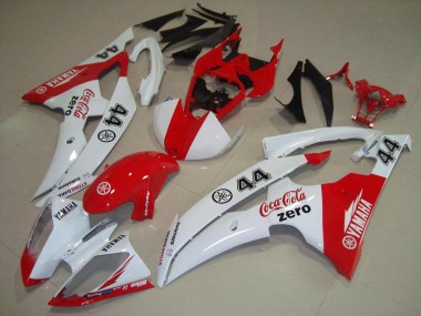 2008-2016 White Red Cocacola 44 Yamaha YZF R6 Motorcycle Fairings UK Stores
