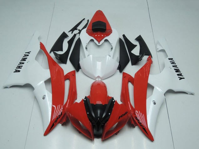 2008-2016 White Red Yamaha YZF R6 Motorcycle Fairings UK Stores