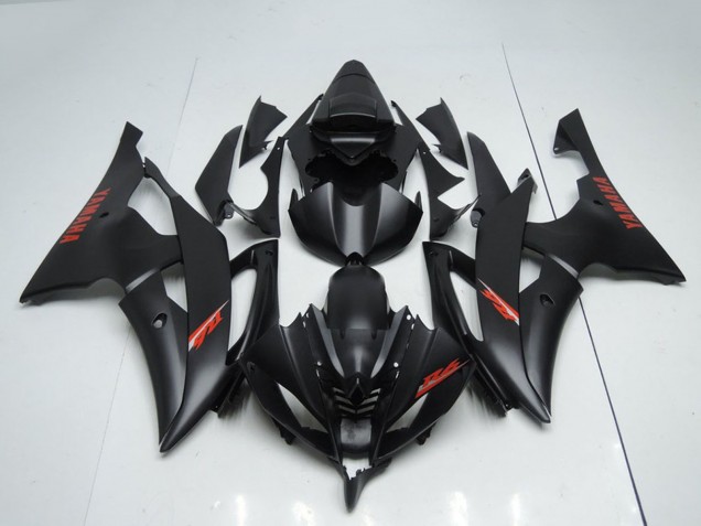 2008-2016 Matte Black Red Decals Yamaha YZF R6 Motorcycle Fairings UK Stores