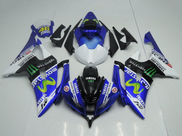 2008-2016 Blue White Glossy Black Green Monster MoviStar Yamalube ENEOS Yamaha YZF R6 Motorcycle Fairings UK Stores