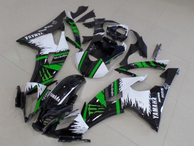 2008-2016 White Glossy Black Green Monster Motul Yamaha YZF R6 Motorcycle Fairings UK Stores