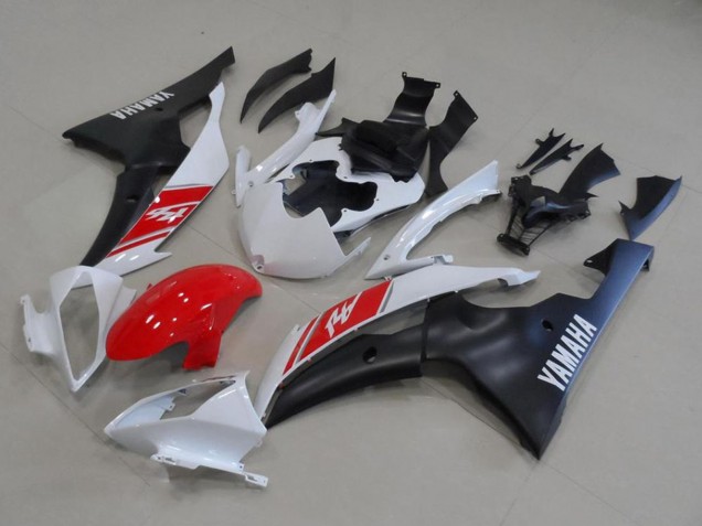 2008-2016 White Red Matte Black Yamaha YZF R6 Motorcycle Fairing Kits UK Stores