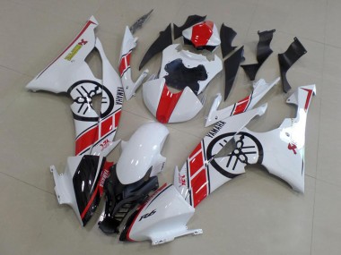 2008-2016 White Red Glossy Black Yamaha YZF R6 Motorcycle Fairings Kit UK Stores