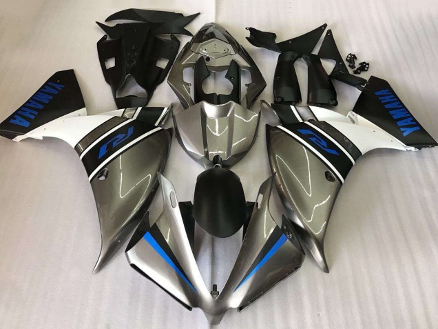 2009-2011 Silver White Blue Yamaha YZF R1 Motorcycle Fairings UK Stores