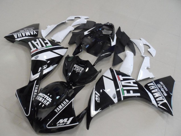 2009-2011 White Black Motul Fiat Yamaha YZF R1 Motorcycle Fairings UK Stores