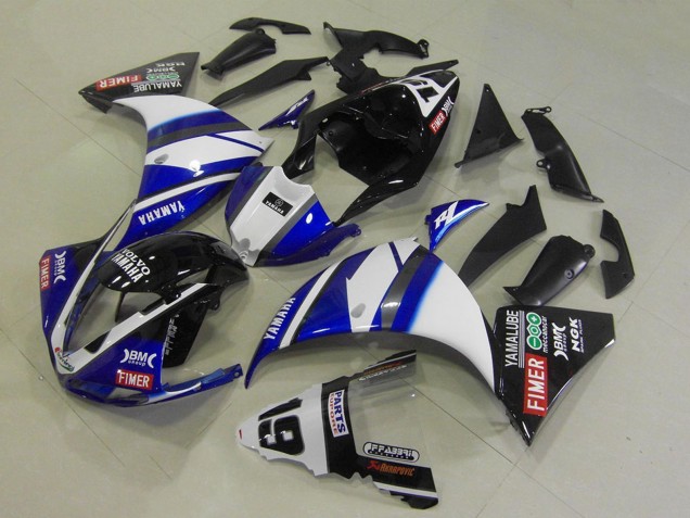2009-2011 White Blue Black Fimer Yamalube Yamaha YZF R1 Motorcycle Fairings UK Stores