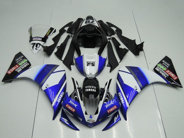 2009-2011 White Blue Black Sterilgarda Yamaha YZF R1 Motorcycle Fairings UK Stores