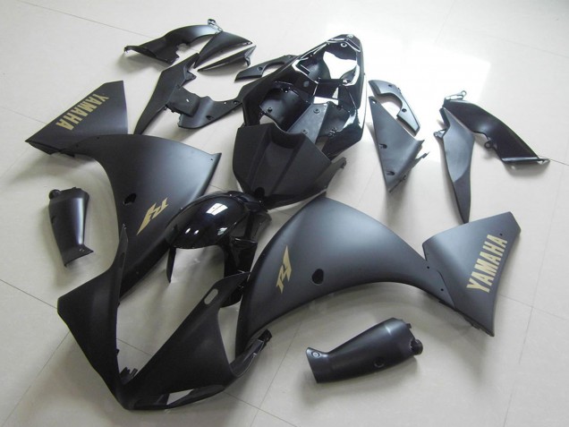 2009-2011 Glossy Black Matte Black Gold Decals Yamaha YZF R1 Motorcycle Fairings UK Stores