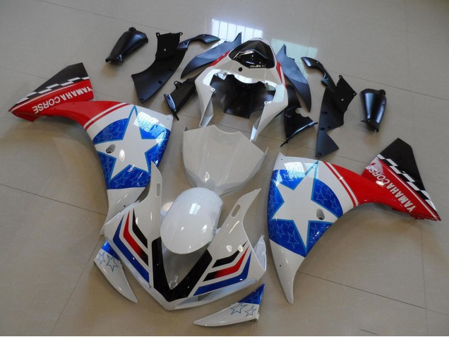 2009-2011 White Blue Red Black Ducati Star Style Yamaha YZF R1 Motorcycle Fairings UK Stores