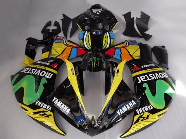 2009-2011 Rossi Moviestar Yamaha YZF R1 Motorcycle Fairings UK Stores