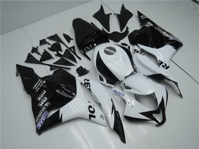 2009-2012 White Glossy Black Repsol Honda CBR600RR Motorcycle Fairing UK Stores
