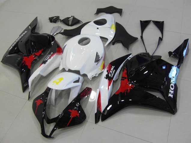 2009-2012 White Red Glossy Black Honda CBR600RR Motorcycle Fairings Kit UK Stores