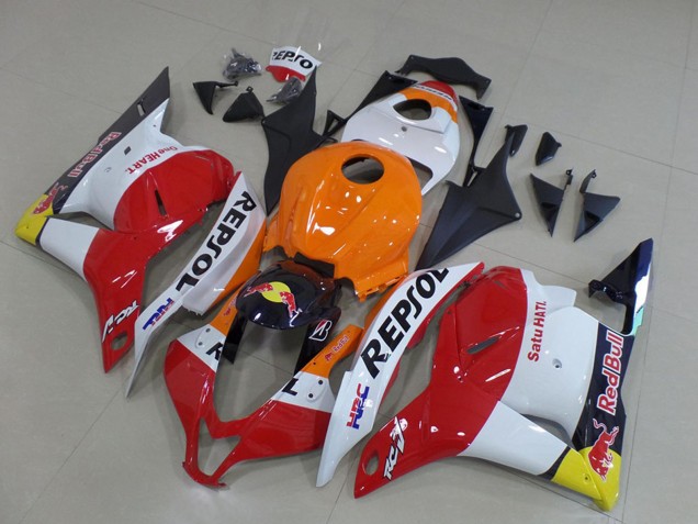 2009-2012 Orange White Red Yellow Blue Repsol HRC Red Bull Honda CBR600RR Motorcycle Fairings UK Stores