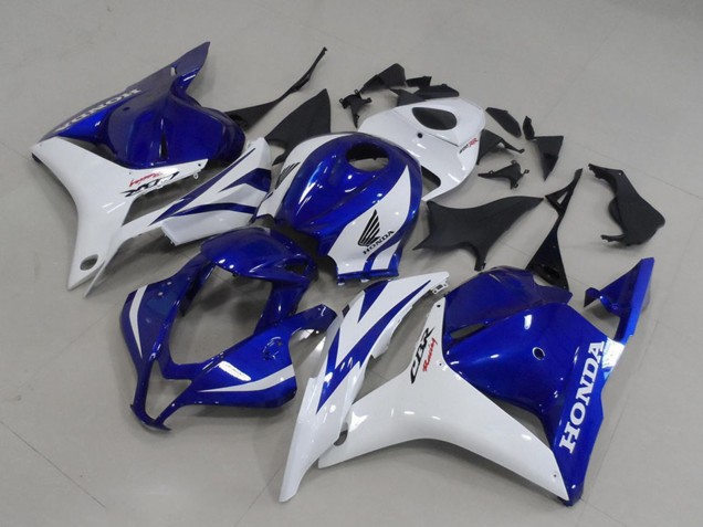 2009-2012 White Blue Honda CBR600RR Motorcycle Fairings UK Stores