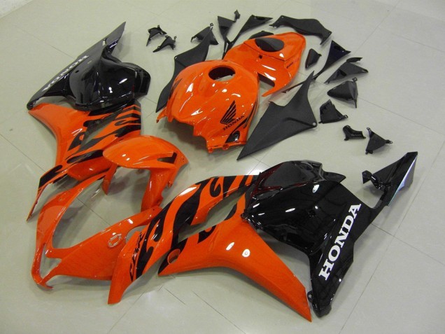 2009-2012 Orange Glossy Black Honda CBR600RR Motorcycle Fairing UK Stores