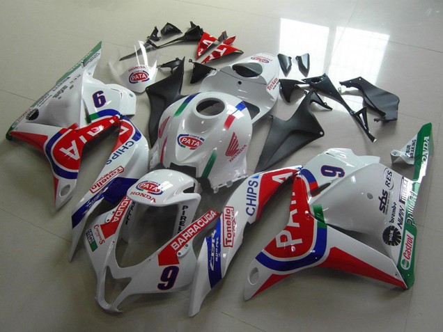 2009-2012 White Blue Red Pata Honda CBR600RR Motorcycle Fairings UK Stores