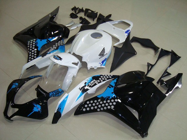 2009-2012 White Blue Glossy Black Honda CBR600RR Motorcycle Fairings Kits UK Stores