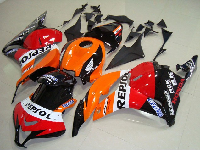 2009-2012 Orange White Red Glossy Black Repsol Honda CBR600RR Bike Fairings UK Stores