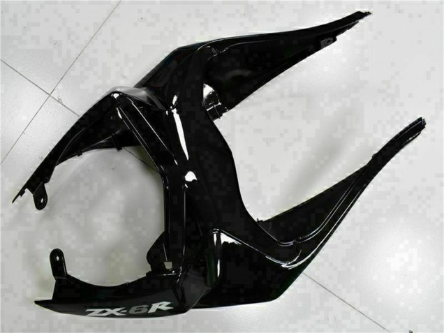2009-2012 Glossy Black White Ninja Kawasaki ZX6R Motorcycle Fairings UK Stores