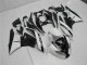 2009-2012 Glossy Black White Kawasaki ZX6R Motorcycle Fairings UK Stores