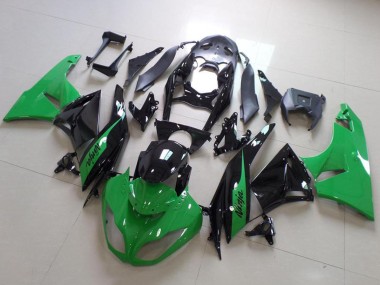 2009-2012 Green Glossy Black Kawasaki ZX6R Motorcycle Fairing UK Stores