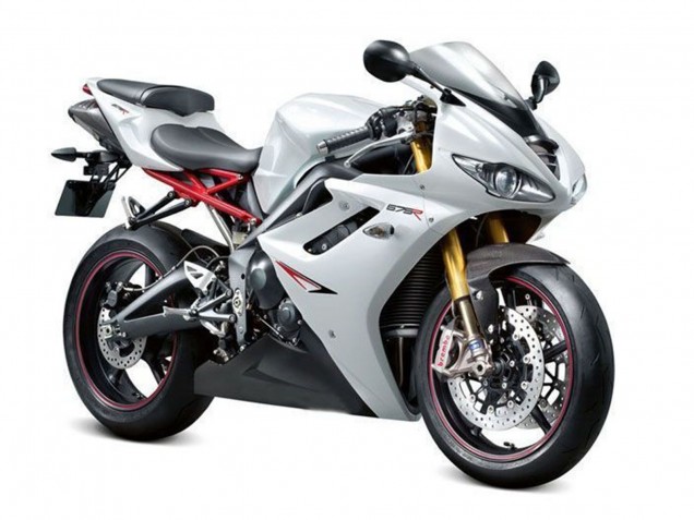 2009-2012 Pearl White Black Triumph Daytona 675 Triple Motorcycle Fairings UK Stores