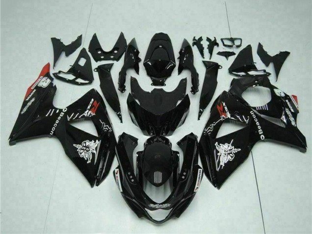 2009-2016 Glossy Black Red Beacon Motul Suzuki GSXR 1000 Motorcycle Fairings UK Stores