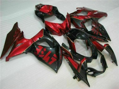 2009-2016 Red Glossy Black Suzuki GSXR 1000 Motorcycle Fairings UK Stores