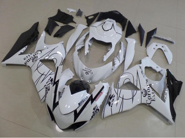 2009-2016 White Black Corona Racing Suzuki GSXR 1000 Motorcycle Fairings UK Stores